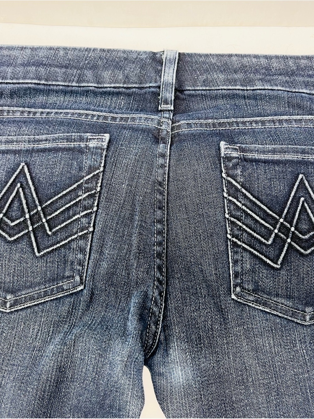 Classic Blue Women's Denim Jeans with Back Pocket Stitching